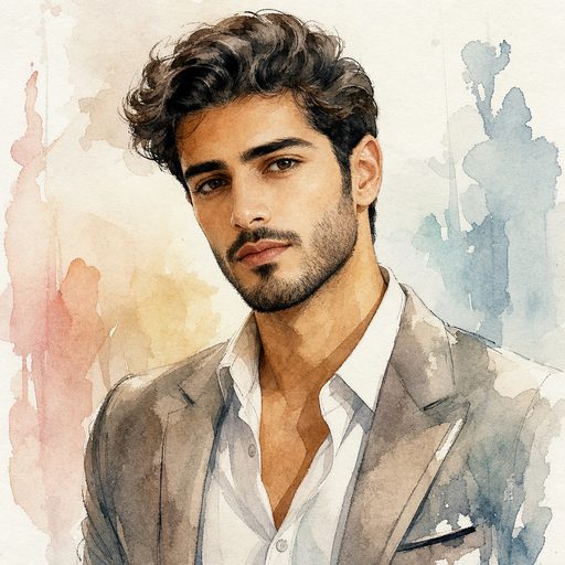 نمونه مرد — آبرنگ